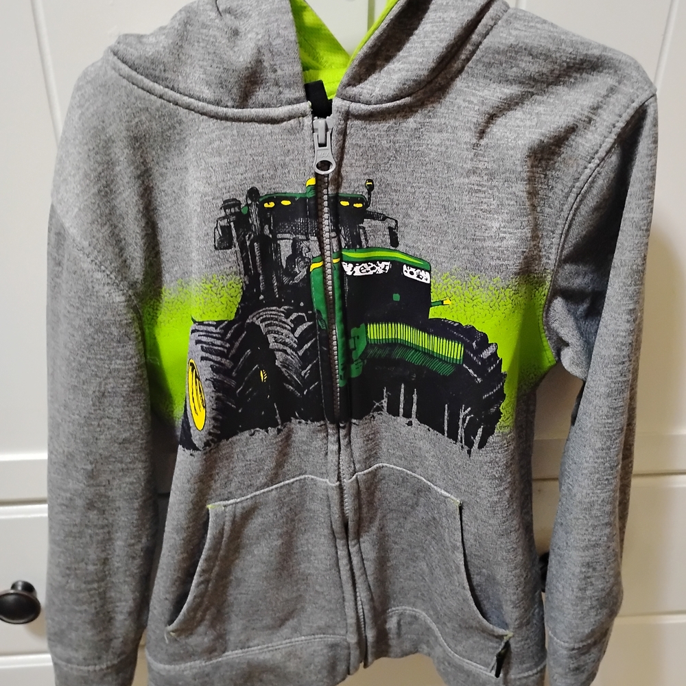 John Deere Gray and Green Sweatshirt Hoodie